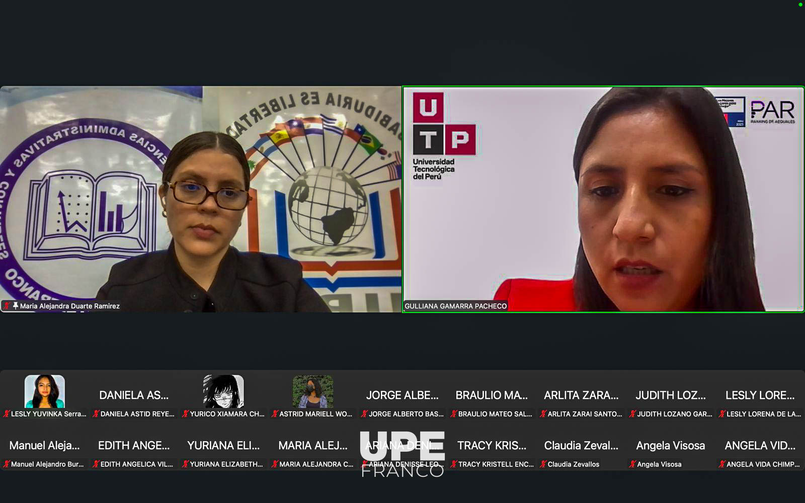 CLASE ESPEJO INTERNACIONAL ENTRE UPE Y UTP ABORDÓ INTEGRACIÓN INTERNACIONAL Y OPERADOR ECONÓMICO AUTORIZADO